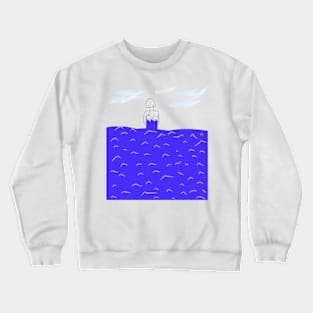 alone watching horizon Crewneck Sweatshirt